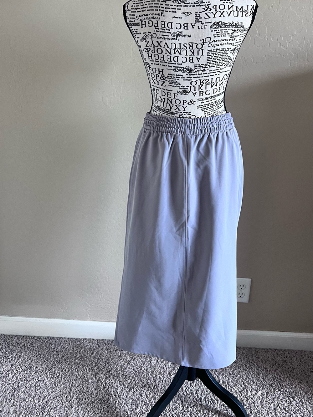 Athleta Lavender Drawstring Midi Skirt with Side Slit - Picture 3 of 5